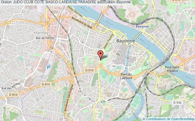 plan association Judo Club Cote Basco-landaise Paradise Bayonne