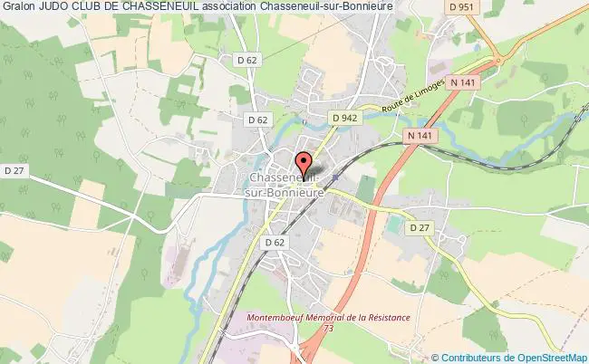 plan association Judo Club De Chasseneuil Chasseneuil-sur-Bonnieure