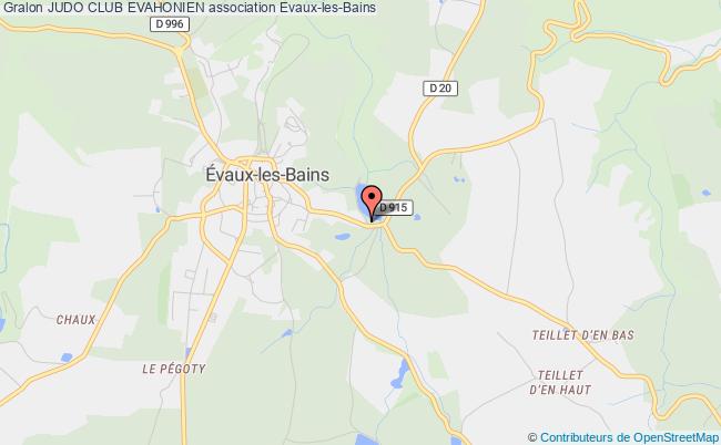 plan association Judo Club Evahonien Évaux-les-Bains