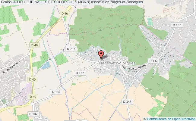 plan association Judo Club Nages Et Solorgues (jcns) Nages-et-Solorgues