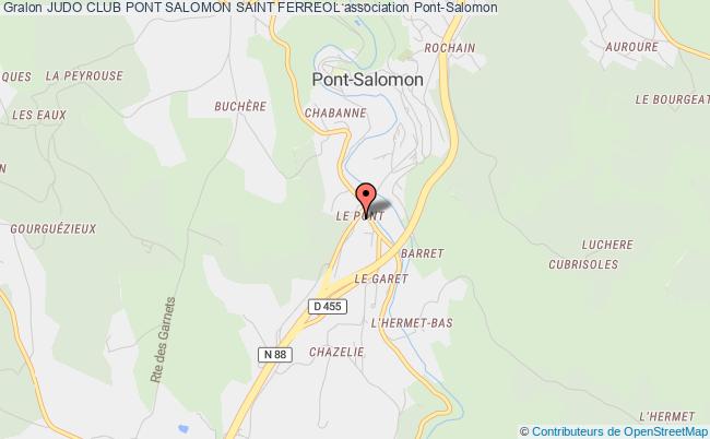 plan association Judo Club Pont Salomon Saint Ferreol Pont-Salomon