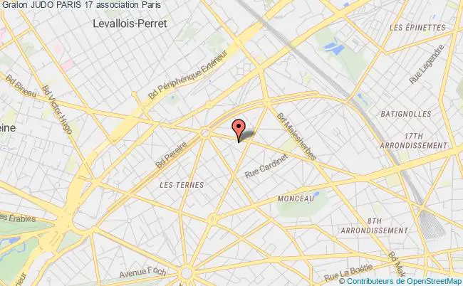 plan association Judo Paris 17 PARIS