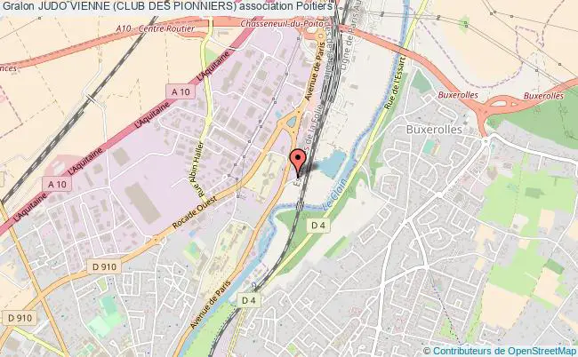 plan association Judo Vienne (club Des Pionniers) Poitiers