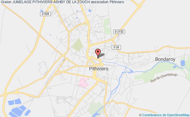 plan association Jumelage Pithiviers-ashby De La Zouch Pithiviers