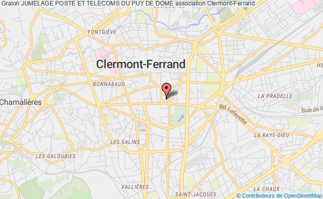 plan association Jumelage Poste Et Telecoms Du Puy De Dome Clermont-Ferrand