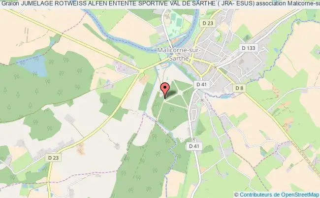 plan association Jumelage Rotweiss Alfen Entente Sportive Val De Sarthe ( Jra- Esus) Malicorne-sur-Sarthe