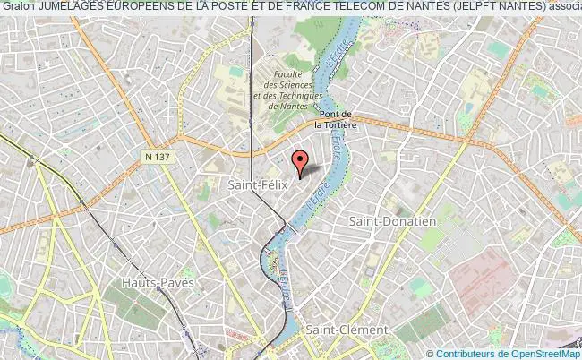 plan association Jumelages Europeens De La Poste Et De France Telecom De Nantes (jelpft Nantes) Nantes