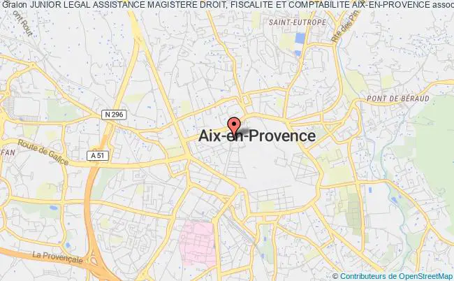 plan association Junior Legal Assistance Magistere Droit, Fiscalite Et Comptabilite Aix-en-provence Aix-en-Provence