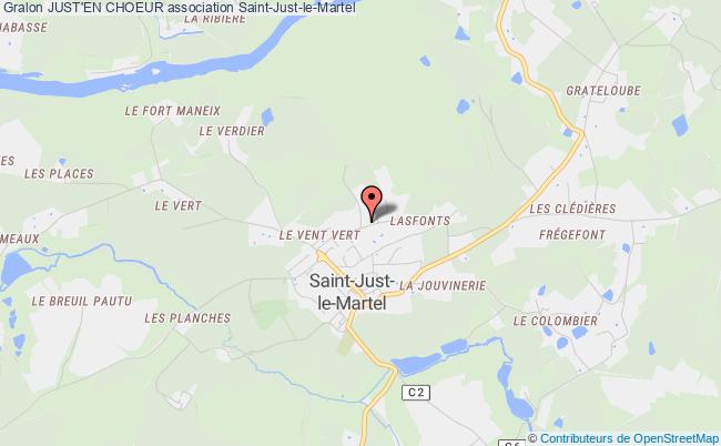 plan association Just'en Choeur Saint-Just-le-Martel