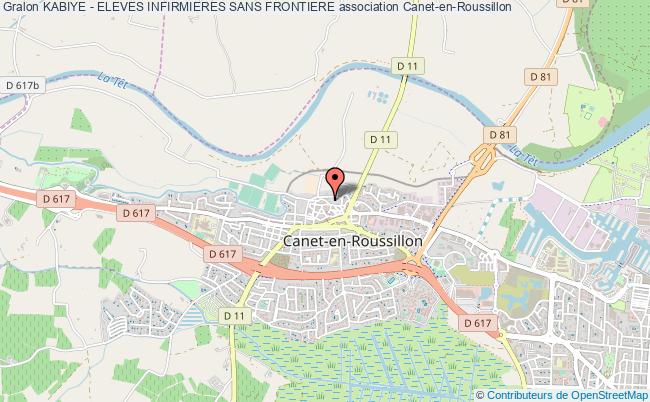 plan association Kabiye - Eleves Infirmieres Sans Frontiere Canet-en-Roussillon