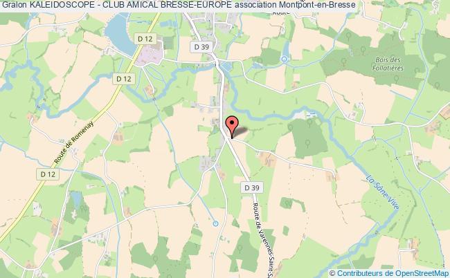 plan association Kaleidoscope - Club Amical Bresse-europe Montpont-en-Bresse