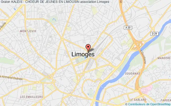 plan association KalÉis - Choeur De Jeunes En Limousin Limoges