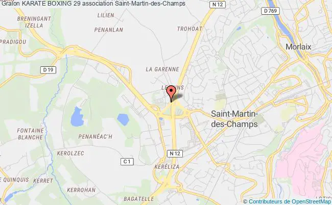 plan association Karate Boxing 29 Saint-Martin-des-Champs