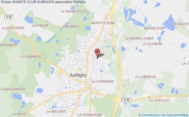 plan association Karate Club Aubinois Aubigny