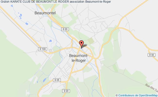 plan association Karate Club De Beaumont Le Roger Beaumont-le-Roger