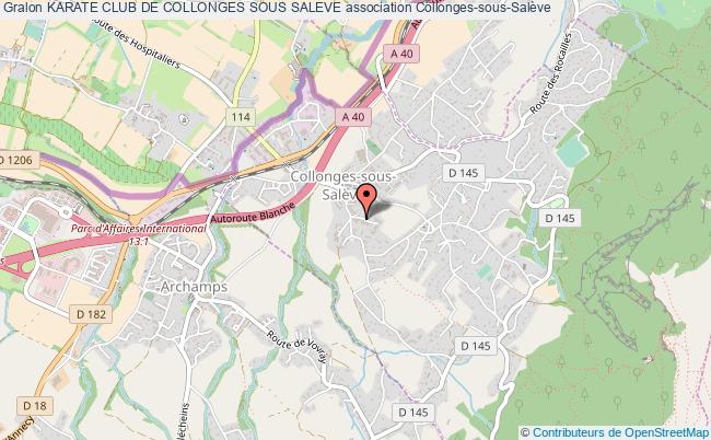 plan association Karate Club De Collonges Sous Saleve 