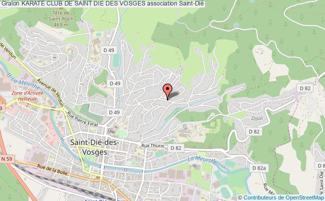 plan association Karate Club De Saint Die Des Vosges Saint-Dié-des-Vosges