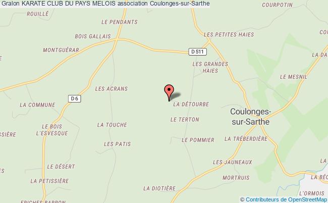 plan association Karate Club Du Pays Melois Coulonges-sur-Sarthe