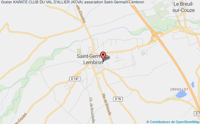 plan association KaratÉ Club Du Val D'allier (kcva) Saint-Germain-Lembron