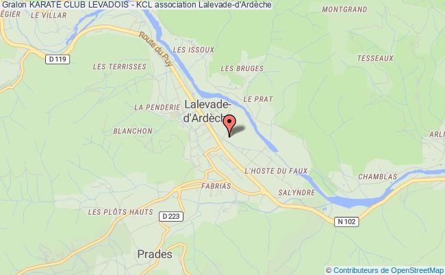 plan association KaratÉ Club Levadois - Kcl Lalevade-d'Ardèche