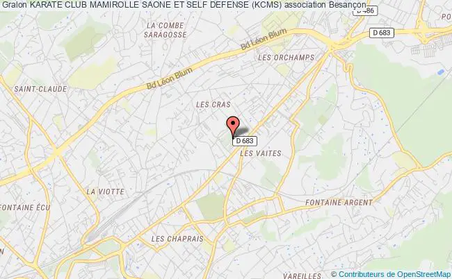 plan association Karate Club Mamirolle Saone Et Self Defense (kcms) Besançon