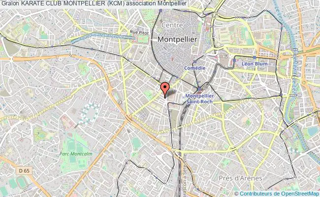 plan association Karate Club Montpellier (kcm) Montpellier