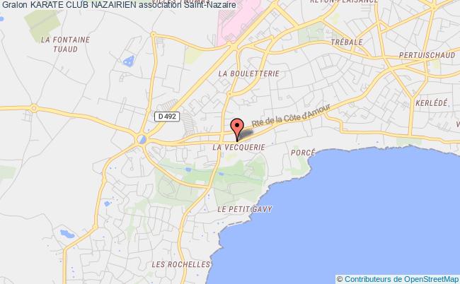 plan association Karate Club Nazairien Saint-Nazaire