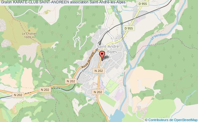 plan association Karate-club Saint-andreen Saint-André-les-Alpes