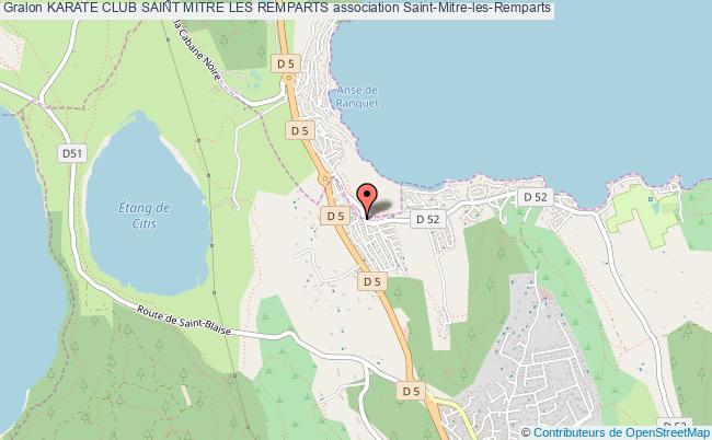 plan association Karate Club Saint Mitre Les Remparts Saint-Mitre-les-Remparts