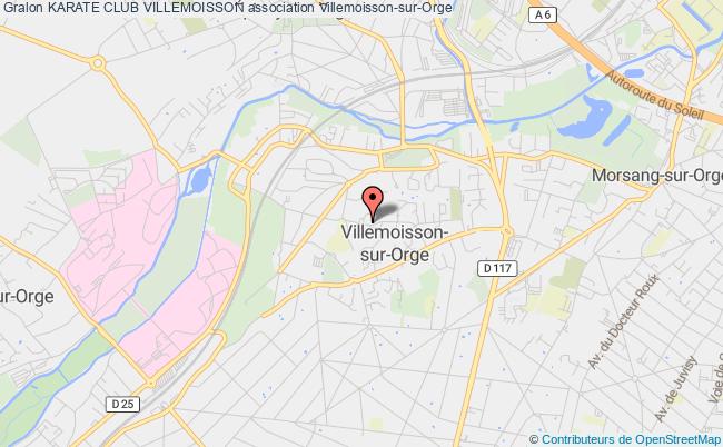 plan association Karate Club Villemoisson Villemoisson-sur-Orge