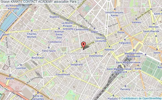 plan association Karate Contact Academy Paris