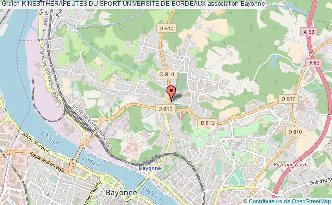 plan association Kinesitherapeutes Du Sport Universite De Bordeaux Bayonne