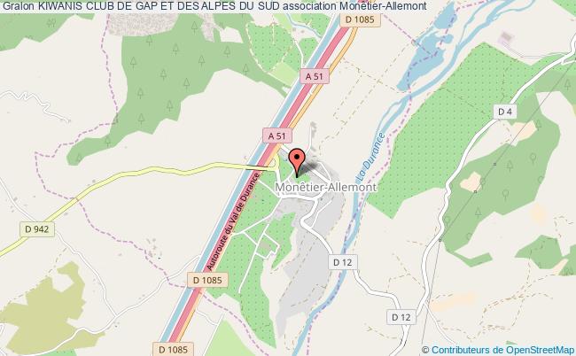 plan association Kiwanis Club De Gap Et Des Alpes Du Sud Monêtier-Allemont