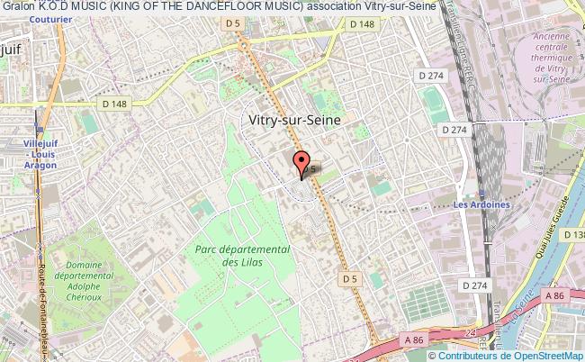 plan association K.o.d Music (king Of The Dancefloor Music) Vitry-sur-Seine