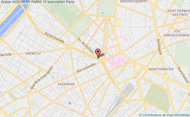 plan association Kodokan Paris 15 Paris