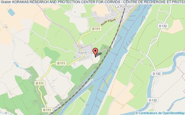 plan association Korakas Research And Protection Center For Corvids - Centre De Recherche Et Protection Des Corvides Savennières