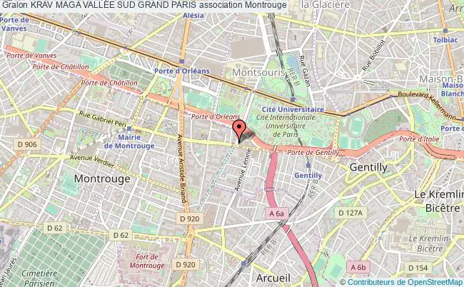 plan association Krav Maga VallÉe Sud Grand Paris Montrouge