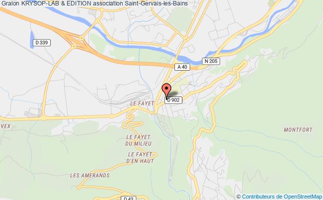 plan association Krysop-lab & Edition Saint-Gervais-les-Bains