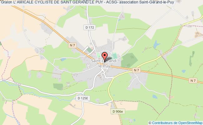 plan association L' Amicale Cycliste De Saint Gerand Le Puy - Acsg- 