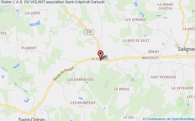 plan association L' A.s. Du Volant Saint-Crépin-et-Carlucet