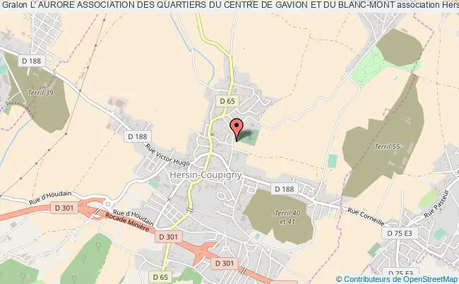 plan association L' Aurore Association Des Quartiers Du Centre De Gavion Et Du Blanc-mont Hersin-Coupigny