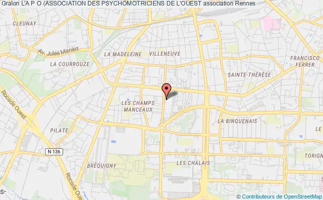 plan association L'a P O (association Des Psychomotriciens De L'ouest Rennes