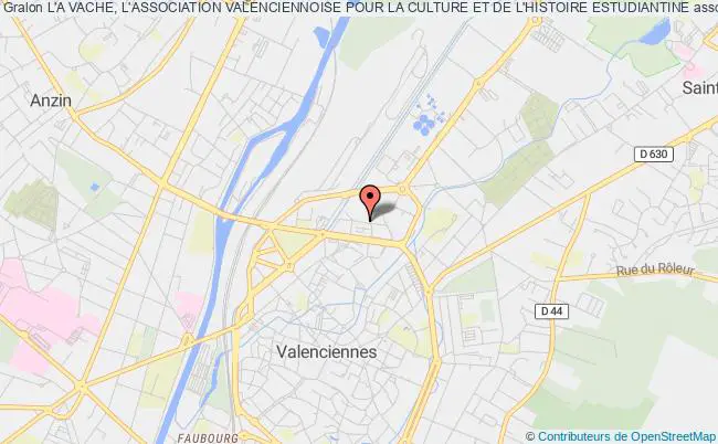 plan association L'a Vache, L'association Valenciennoise Pour La Culture Et De L'histoire Estudiantine Valenciennes