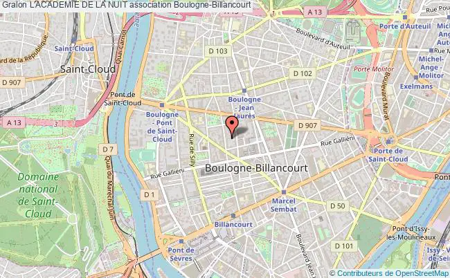 plan association L'academie De La Nuit Boulogne-Billancourt