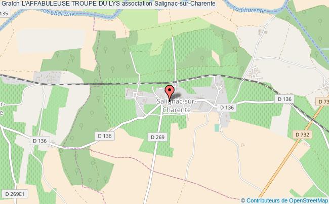 plan association L'affabuleuse Troupe Du Lys Salignac-sur-Charente