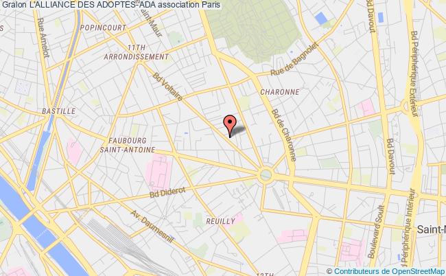 plan association L'alliance Des Adoptes-ada PARIS