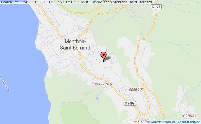 plan association L'alliance Des Opposants A La Chasse Menthon-Saint-Bernard