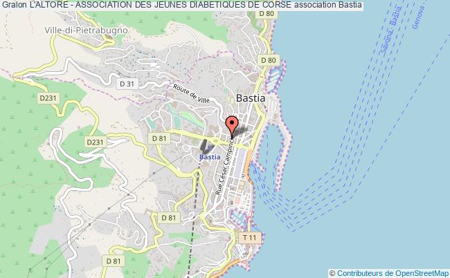 plan association L'altore - Association Des Jeunes Diabetiques De Corse Bastia