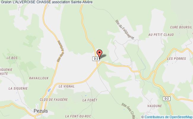 plan association L'alveroise Chasse Sainte-Alvère-Saint-Laurent Les batons