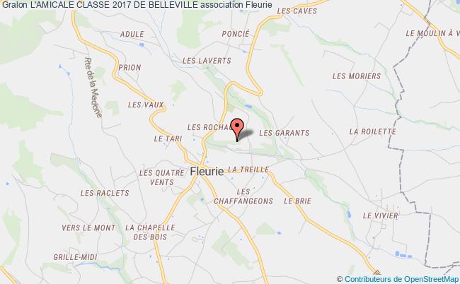 plan association L'amicale Classe 2017 De Belleville Fleurie